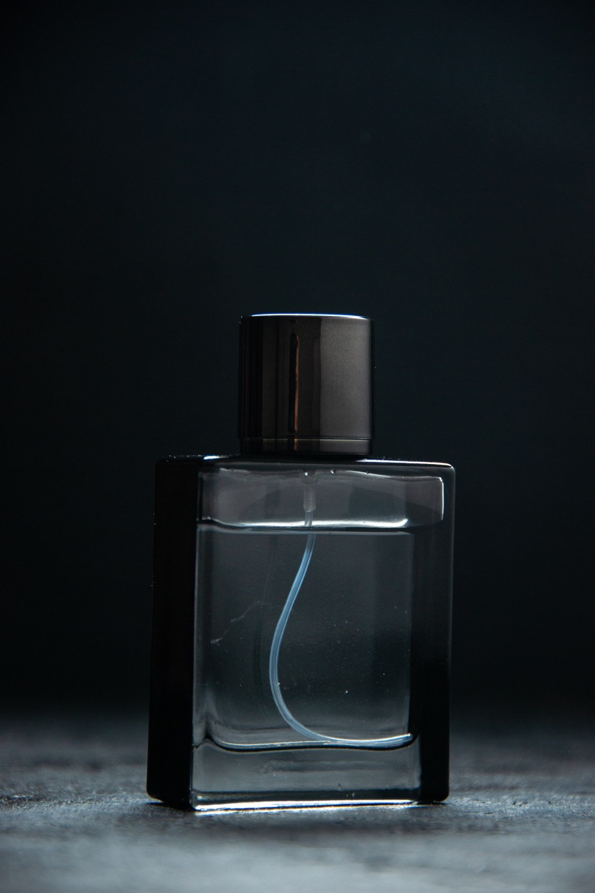 Black perfume bottle